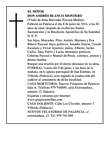 Don Andrés Blanco Montero