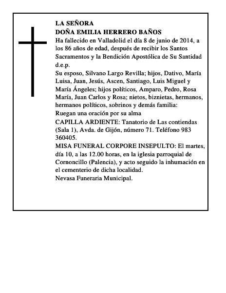 Doña Emilia Herrero Baños