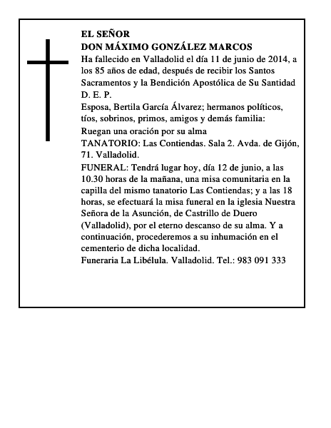 Don Máximo González Marcos