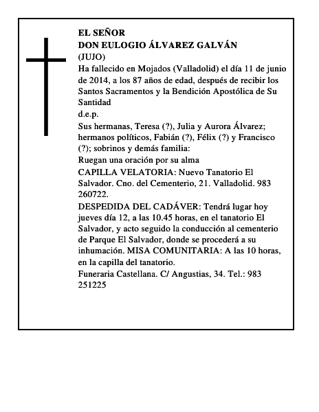 Don Eulogio Álvarez Galván