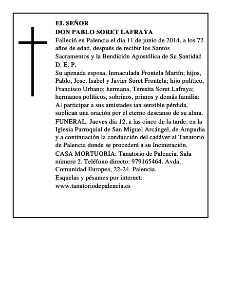 Don Pablo Soret Lafraya