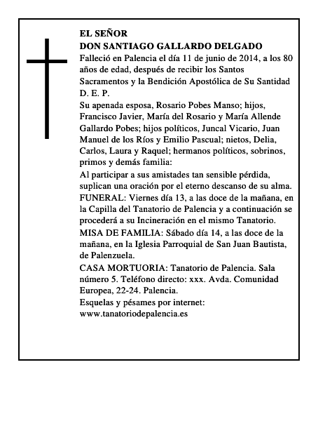 Don Santiago Gallardo Delgado