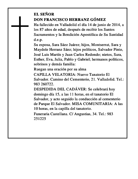 Don Francisco Herranz Gómez