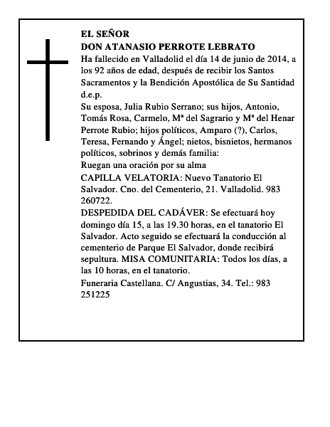 Don Atanasio Perrote Lebrato