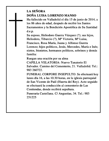 Doña Luisa Lorenzo Manso