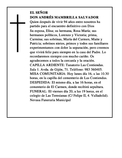 Don Andrés Mambrilla Salvador