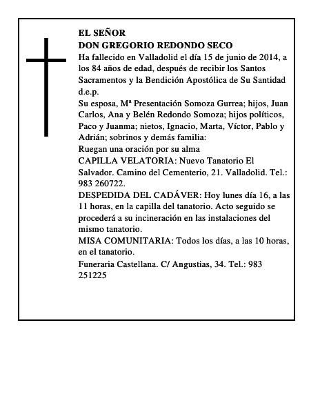 Don Gregorio Redondo Seco