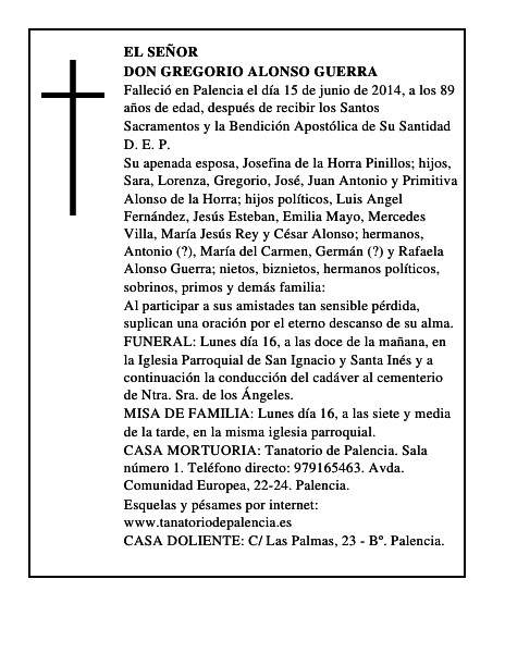 Don Gregorio Alonso Guerra