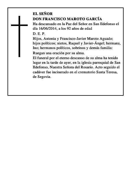 Don Francisco Maroto García