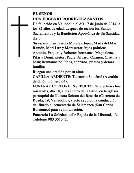 Don Eugenio Rodríguez Santos