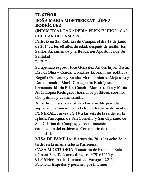 Doña María Montserrat López Rodríguez