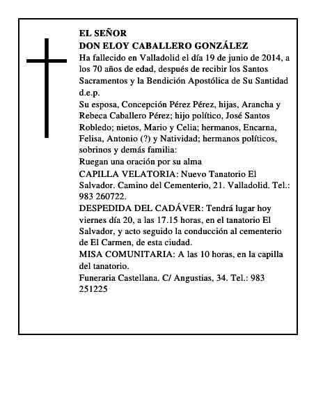 Don Eloy Caballero González