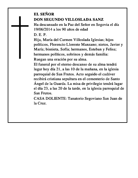 Don Segundo Villoslada Sanz