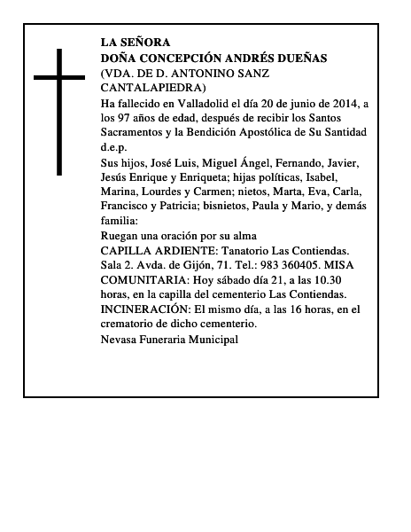 Doña Concepción Andrés Dueñas