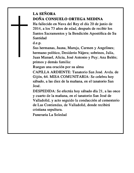 Doña Consuelo Ortega Medina