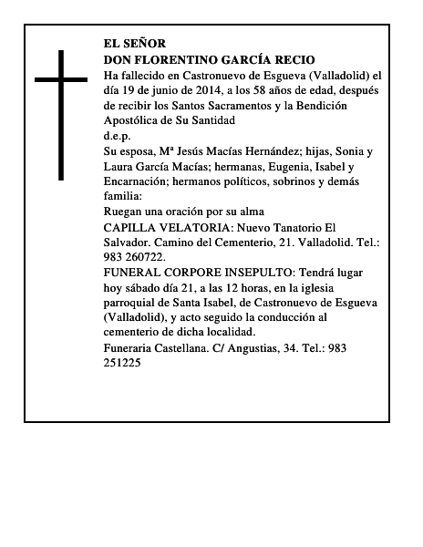 Don Florentino García Recio