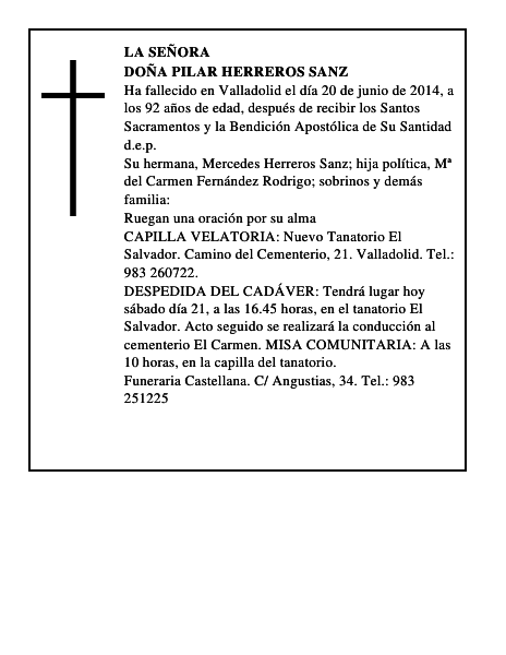Doña Pilar Herreros Sanz