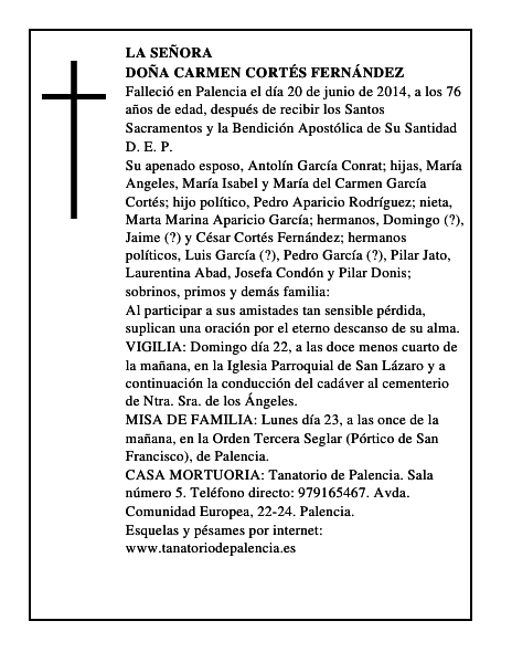 Doña Carmen Cortés Fernández