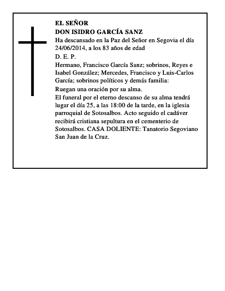 Don Isidro García Sanz