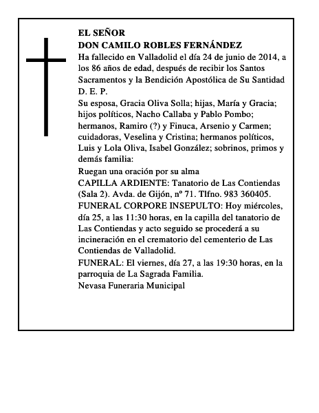 Don Camilo Robles Fernández