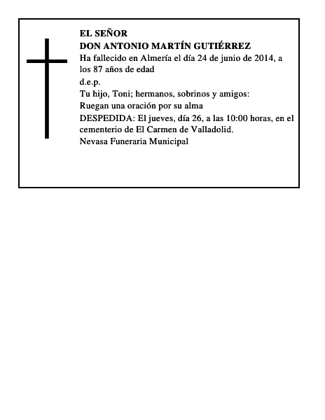 Don Antonio Martín Gutiérrez