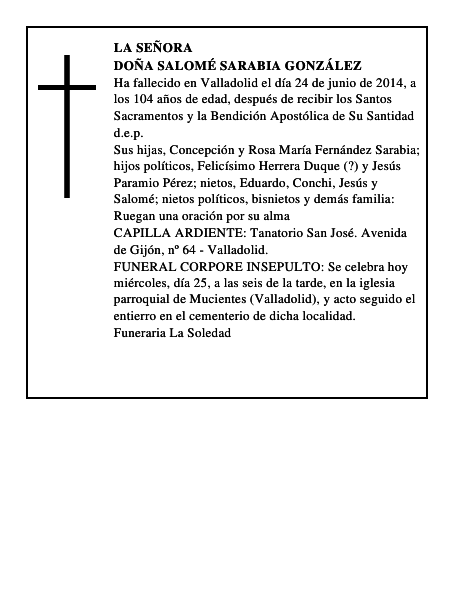 Doña Salomé Sarabia González