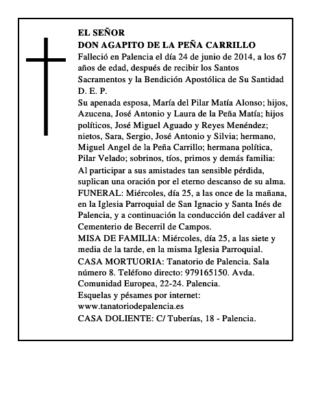 Don Agapito de la Peña Carrillo