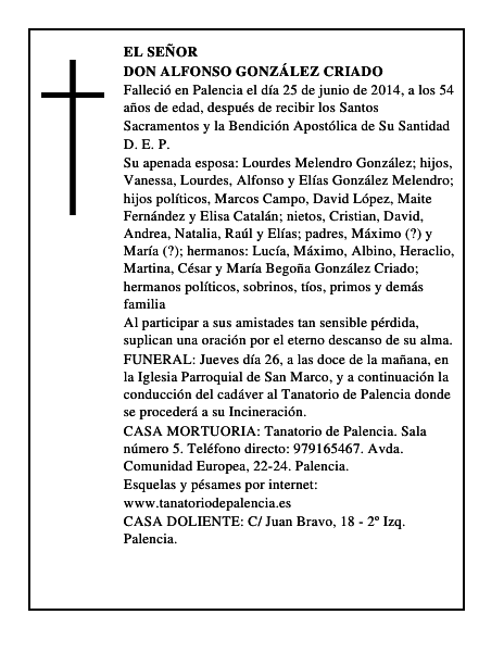 Don Alfonso González Criado