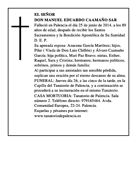 Don Manuel Eduardo Caamaño Sar