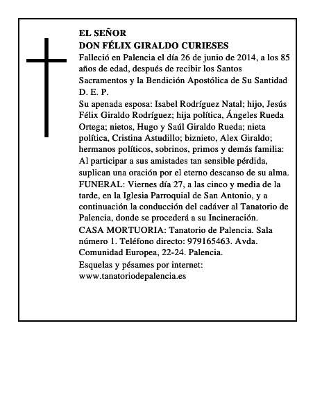 Don Félix Giraldo Curieses
