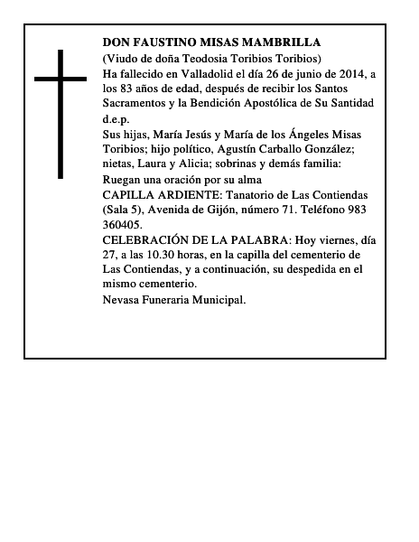 Don Faustino Misas Mambrilla