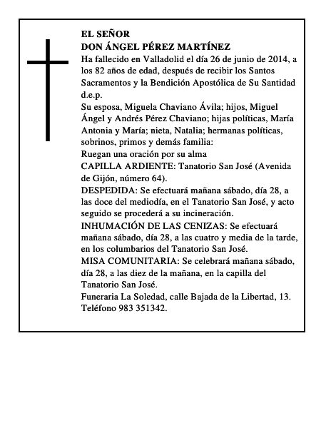 Don Ángel Pérez Martínez