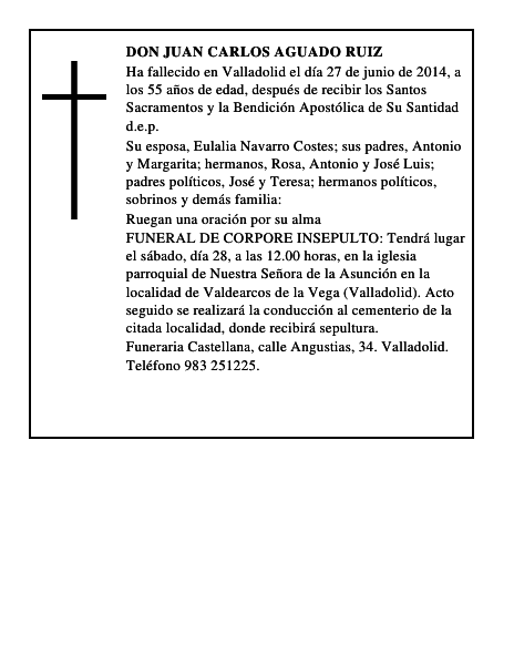 Don Juan Carlos Aguado Ruiz