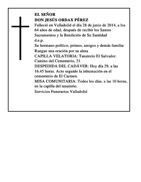 Don Jesús Ordax Pérez