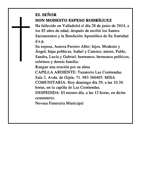 Don Modesto Espeso Rodríguez