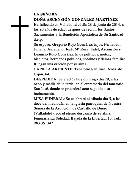 Doña Ascensión González Martínez