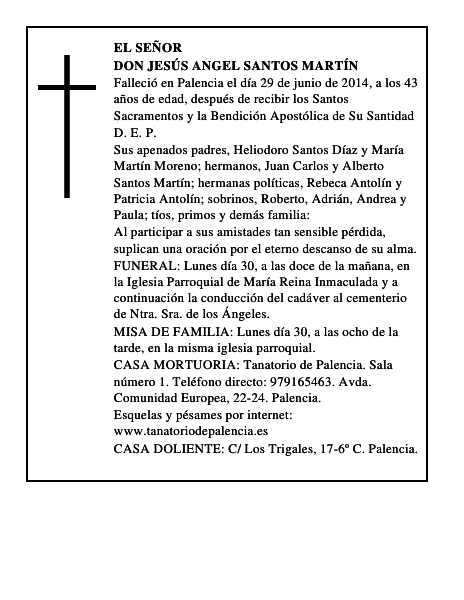 Don Jesús Angel Santos Martín