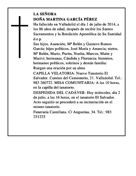 Doña Martina García Pérez