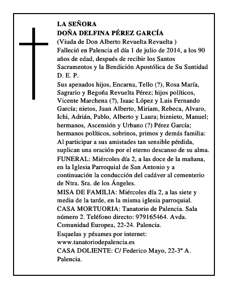 Doña Delfina Pérez García