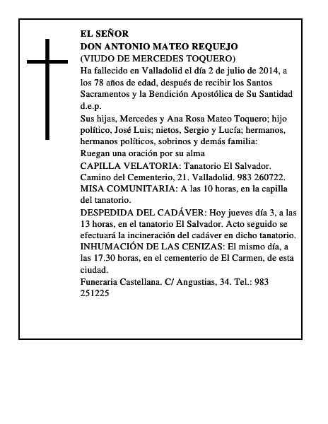 Don Antonio Mateo Requejo