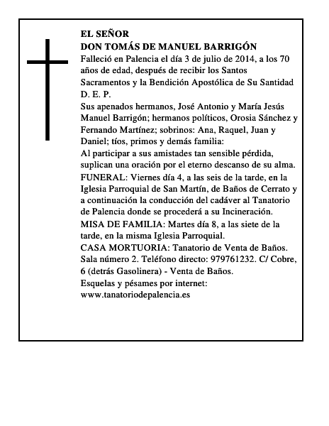 Don Tomás de Manuel Barrigón