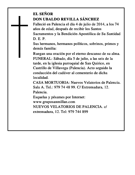 Don Ubaldo Revilla Sánchez