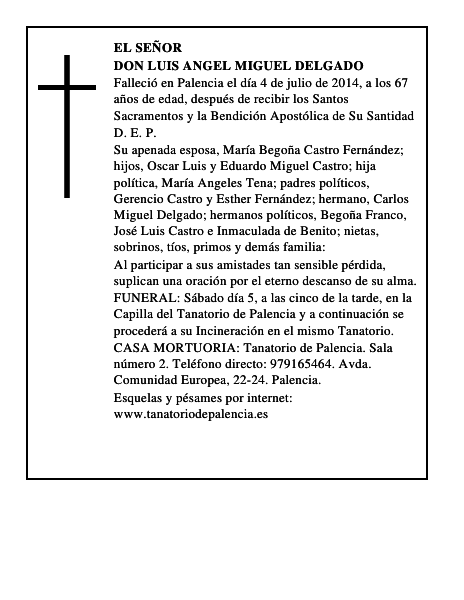 Don Luis Angel Miguel Delgado