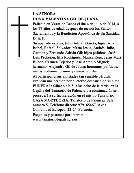 Doña Valentina Gil de Juana