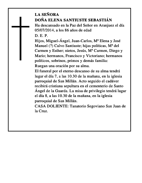 Doña Elena Santiuste Sebastián