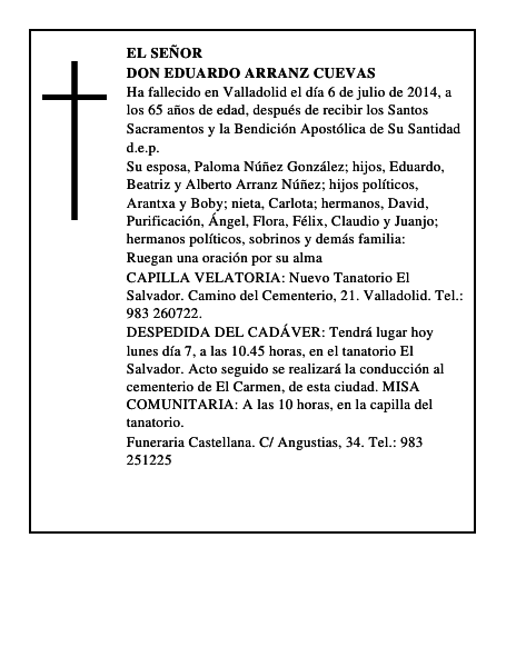 Don Eduardo Arranz Cuevas