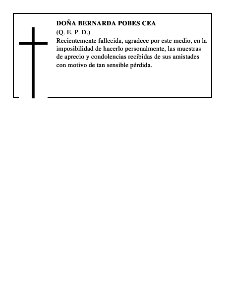 Doña Bernarda Pobes Cea