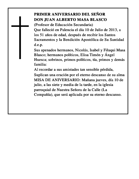 Don Juan Alberto Masa Blasco