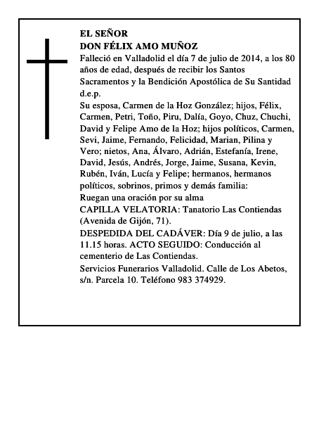 Don Félix Amo Muñoz