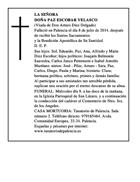Doña Paz Escobar Velasco